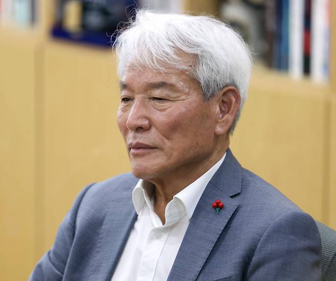 12일 상벌위원회 출석을 위해 서울 종로구 축구회관에 위치한 프로축구연맹 사무실을 찾은 광주FC 노동일 대표이사