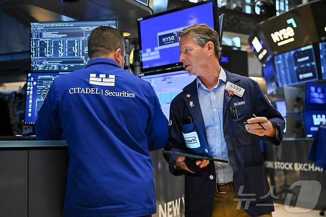 미증시 트레이더들. ⓒ AFP=뉴스1