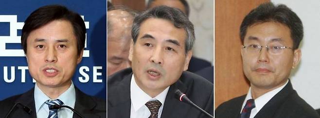 이재명 대통령은 12일 내란특검에 조은석 전 감사위원(왼쪽부터), 김건희특검에 민중기 전 서울중앙지방법원장, 채상병특검에 이명현 전 국방부 검찰단 고등검찰부장을 지명했다고 더불어민주당이 13일 밝혔다. 연합뉴스