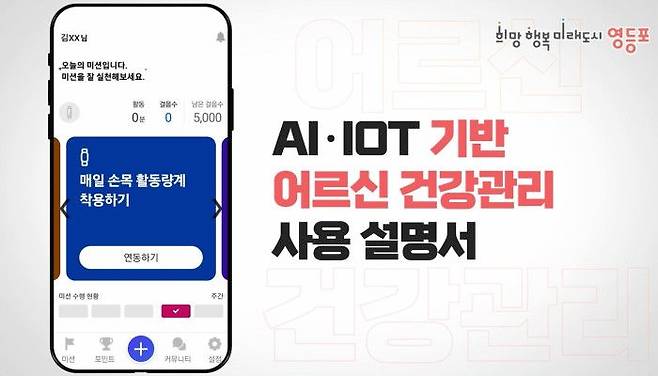 AI-IoT기반 어르신 건강관리 안내 영상 캡처ⓒ영등포구 제공