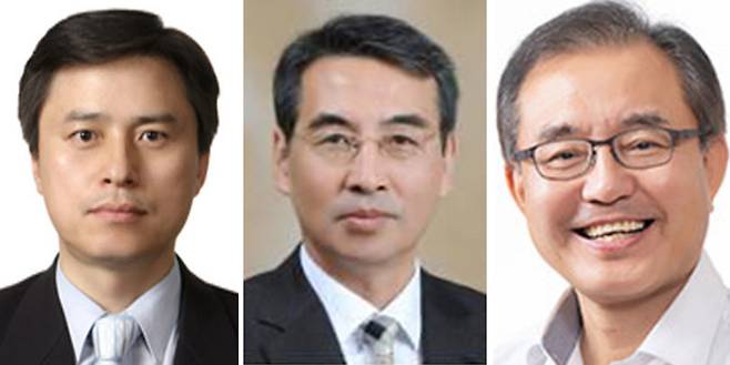 왼쪽부터 조은석 전 감사원장 대행, 민중기 전 서울중앙지법원장, 이명현 전 국방부 검찰단 고등검찰부장