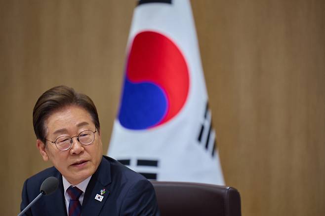 이재명 대통령이 10일 오전 서울 용산 대통령실에서 열린 국무회의를 주재하고 있다. [사진 제공 = 대통령실]