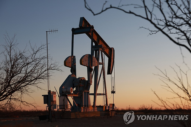 미국 텍사스주 미들랜드의 오일 펌프잭 [사진 = 연합뉴스]