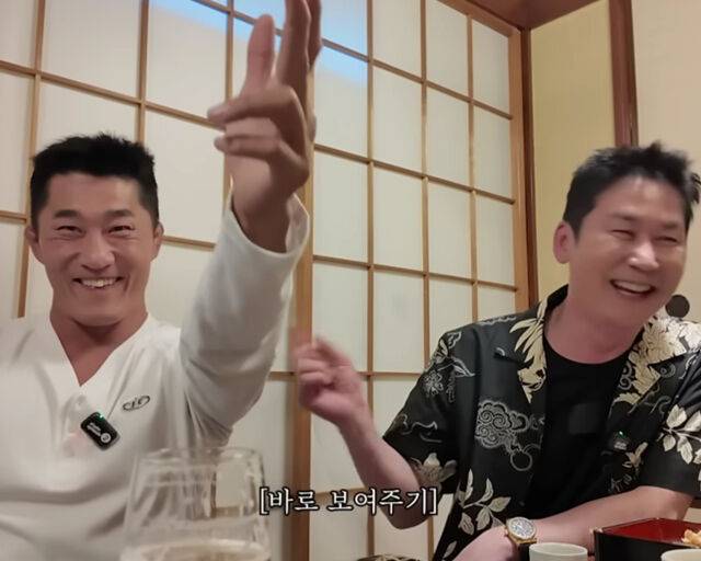 신동엽이 김동현에게 이병헌 만큼 연기를 할 수 있을 거라 말했다. / 유튜브 '추성훈' 캡처