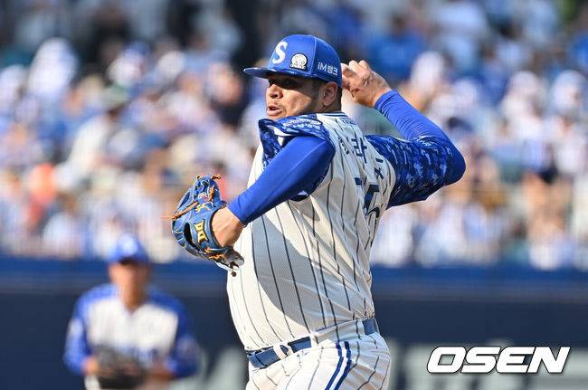 [OSEN=대구, 이석우 기자]  삼성 라이온즈 후라도 049 2025.06.08 / foto0307@osen.co.kr