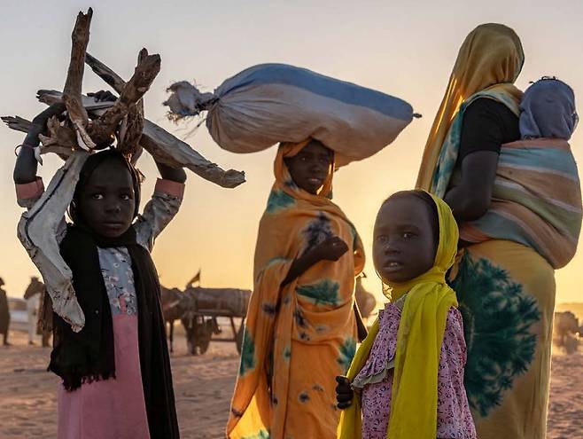 인접국 차드로 피란한 수단 난민들 [유엔난민기구 한국대표부 제공. 재판매 및 DB 금지]