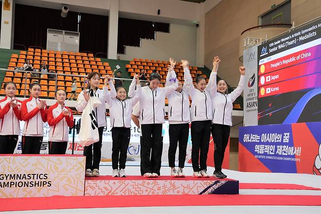 여자 시니어 기계체조 대표팀 [대한체조협회 제공. 재판매 및 DB 금지]