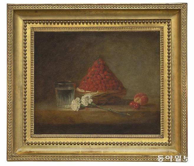 장 바티스트 시메옹 샤르댕, ‘산딸기 바구니’, 1761년. 프랑스 루브르박물관 소장품. © 2023 Musée du Louvre, Dist. Grand Palais Rmn / Hervé Lewandowski.