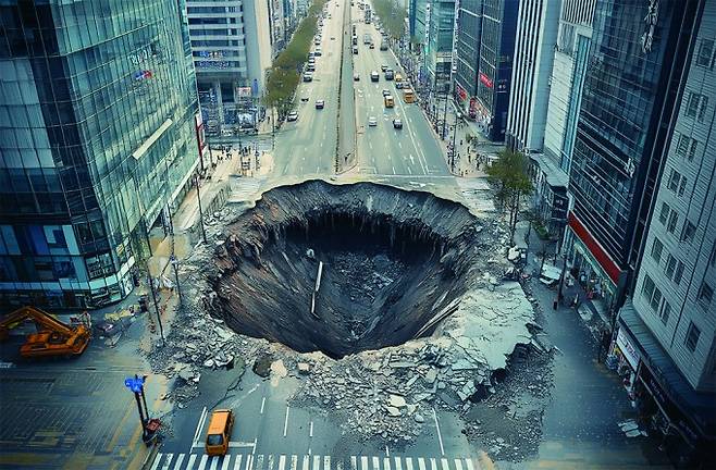 싱크홀. 과학동아 제공