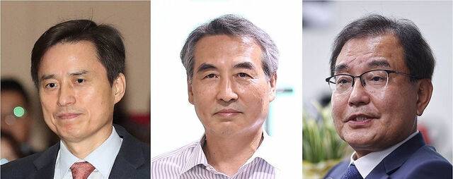 조은석(왼쪽)·민중기(가운데)·이명현 특검. 연합뉴스