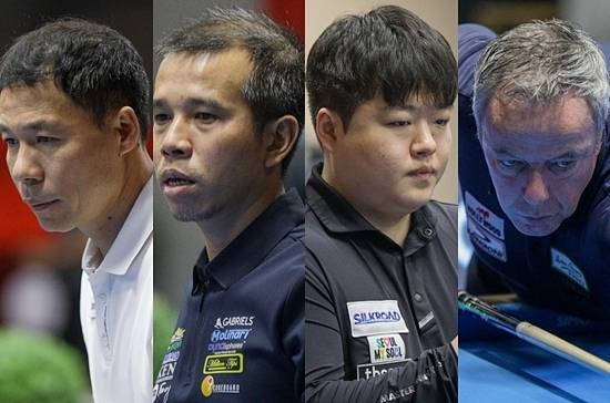 2025 앙카라3쿠션월드컵 16강전에서 (왼쪽부터) 허정한-트란퀴옛치엔, 조명우-야스퍼스 등 빅 매치가 성사됐다. (사진=SOOP)