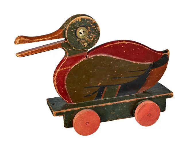 나무로 만든 오리 장난감