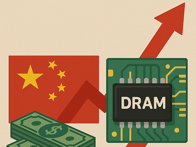 중국의 ‘반값 공세’에 시달렸던 구형 D램 메모리가 올 2분기 들어 가격이 급등하고 있다. [챗GPT로 제작]