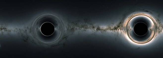 빛을 흡수하고 있는 블랙홀의 모습 상상도. (사진=NASA) *재판매 및 DB 금지