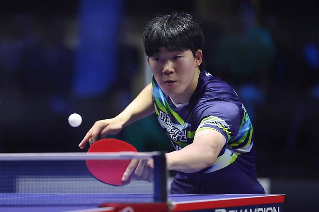 미래에셋증권의 박규현의 경기 장면 [한국프로탁구연맹 제공. 재판매 및 DB 금지]