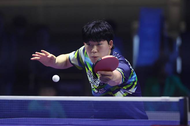 미래에셋증권 박규현의 경기 장면 [한국프로탁구연맹 제공. 재판매 및 DB 금지]