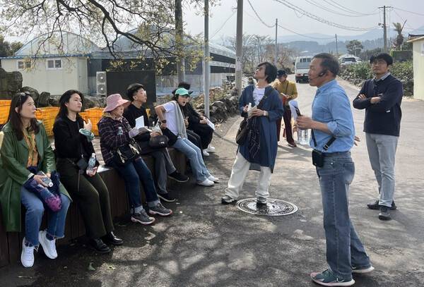 상귀리 마을여행 투어 상품 운영 모습. 사진=제주시.