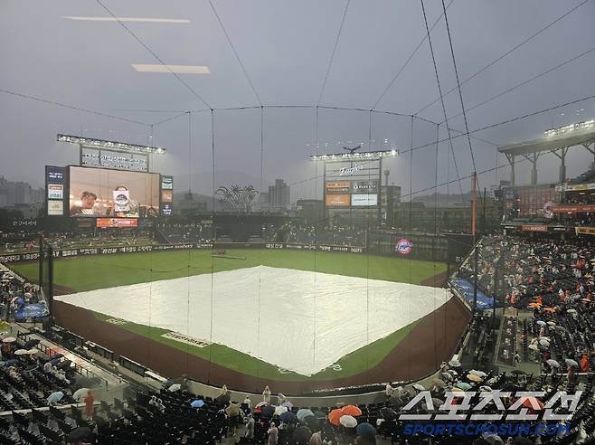 우천중단된 한화생명 볼파크. 대전=스포츠조선 정현석 기자 hschung@sportschosun.com