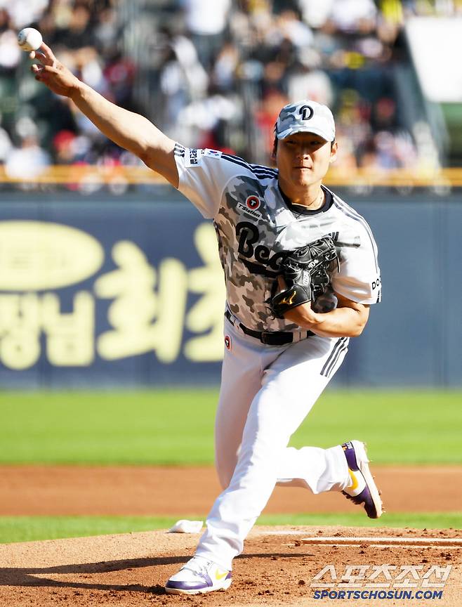 3일 잠실구장에서 열린 두산 베어스와 KIA 타이거즈의 경기. 두산 곽빈이 역투하고 있다. 잠실=박재만 기자 pjm@sportschosun.com/2025.06.03/