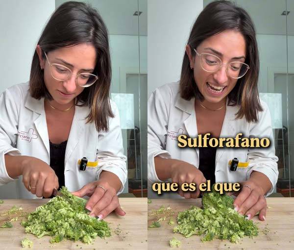 브로콜리를 조리하기 전 잘게 자르면 설포라판이 생성돼 브로콜리의 영양 성분이 극대화된다./사진=인스타그램 'uncafecontudoctora' 계정