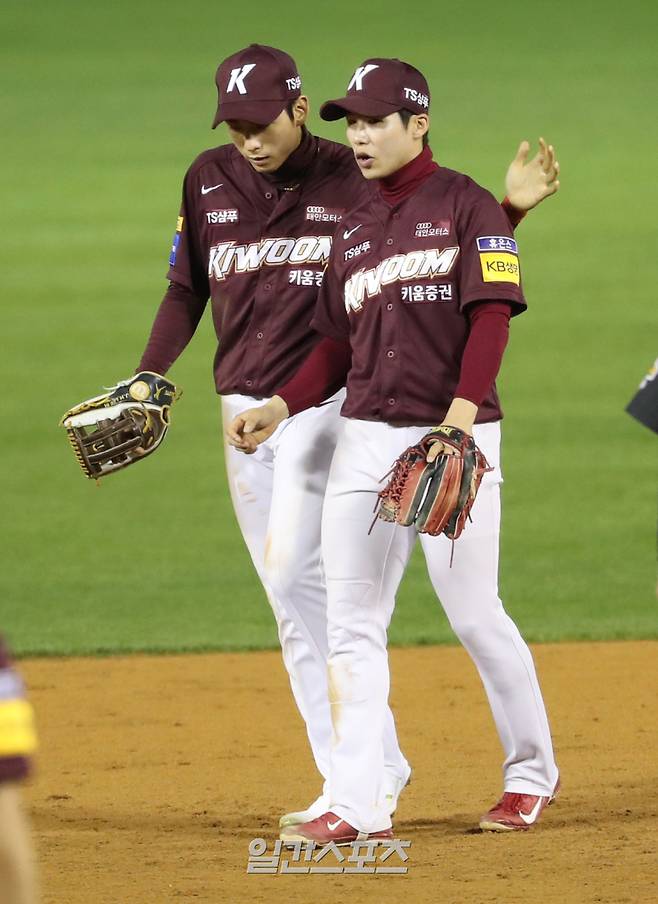 2019년 한국시리즈 당시 이정후(왼쪽)와 김혜성. IS 포토