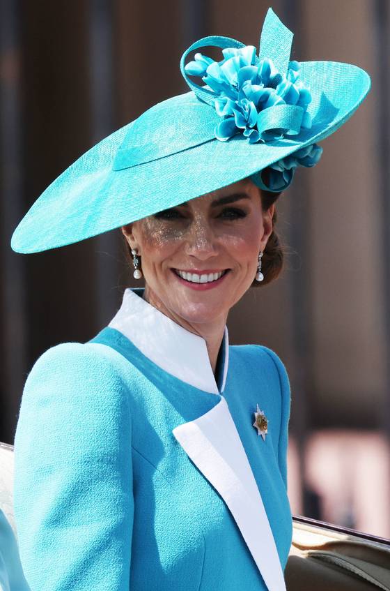 14일 군기분열식에 참석한 미들턴 영국 왕세자빈. EPA=연합뉴스