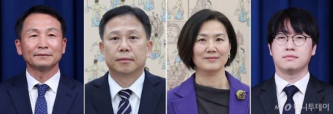 (서울=뉴스1) 박지혜 기자 = 이재명 대통령이 15일 국가안보실 1차장에 김현종 전 국방개혁비서관을 임명했다. 국가안보실 2차장에는 임웅순 주캐나다 대사를, 3차장에는 오현주 주교황청 대사를 각각 임명했다.AI미래기획수석에는 하정우 네이버클라우드 인공지능(AI)혁신센터장을 임명했다. 왼쪽부터 김현종 국가안보실 1차장·임웅순 국가안보실 2차장·오현주 국가안보실 3차장·하정우 AI미래기획수석. (뉴스1 DB) 2025.6.15/뉴스1 Copyright (C) 뉴스1. All rights reserved. 무단 전재 및 재배포, AI학습 이용 금지. /사진=(서울=뉴스1) 박지혜 기자