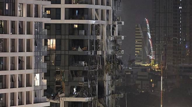 이란의 보복 공습을 받은 이스라엘 텔아비브