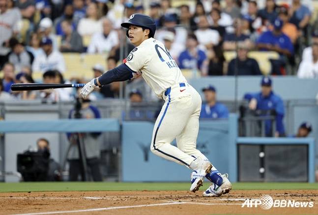 3회초 김혜성이 1타점 중전 적시타를 날리고 있다. /AFPBBNews=뉴스1