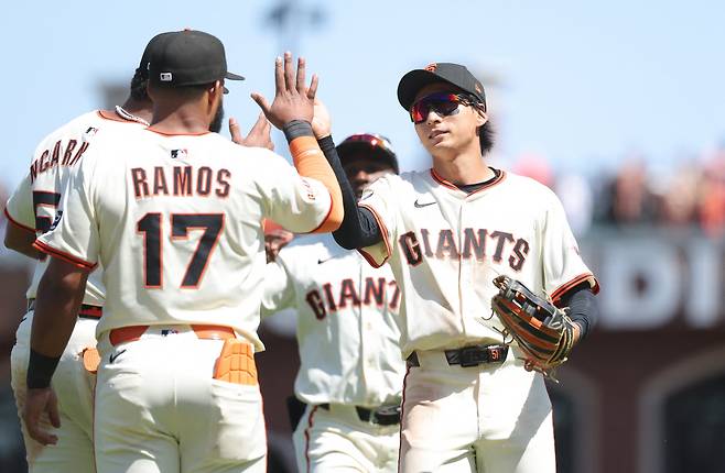 지구 우승을 노리는 샌프란시스코 자이언츠. Imagn Images연합뉴스.