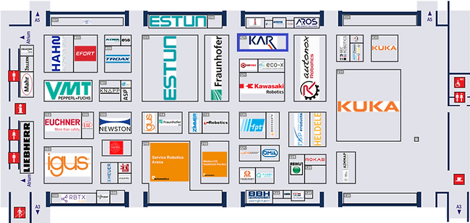 한국관 부스 위치 (제공: 한국로봇산업협회)
