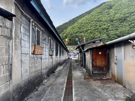 이달 말 폐광되는 강원도 삼척시 도계광업소 장미사택 골목. 1970년대 광부들 숙소가 들어선 뒤 늘 북적였던 이곳도 이젠 적막만 감돌고 있다. 김홍준 기자