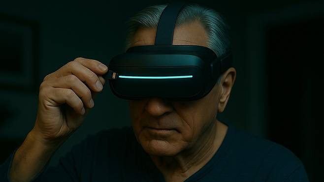 CGV AI영화 공모전에서 최우수상을 받은 AI 영화 <0KB>(강대형 감독)의 한 장면. CJ CGV 제공