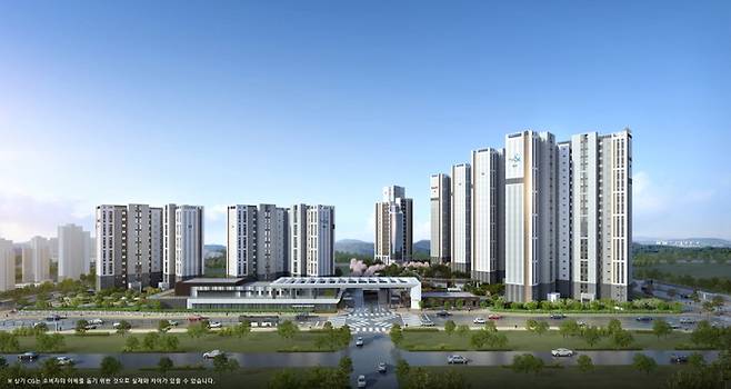 < ‘고덕 자연앤 하우스디’ 투시도>