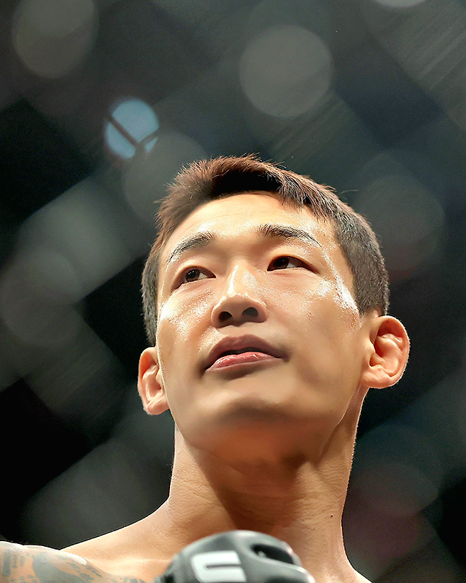 2025년 6월 미국 뉴저지주 뉴어크 프루덴셜 센터 UFC 316 유주상. 사진=TKO