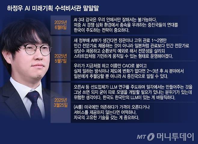 하정우 AI 미래기획 수석비서관 말말말/그래픽=이지혜