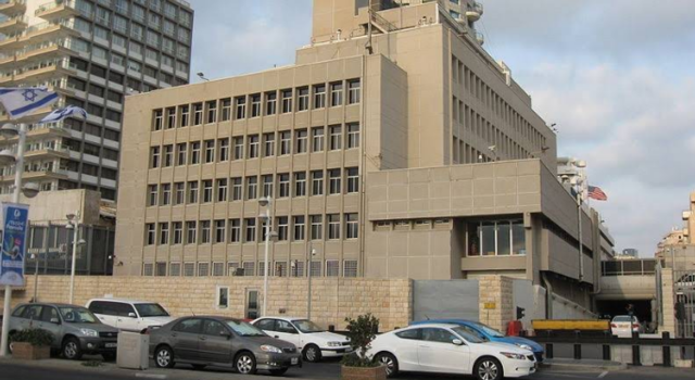 이스라엘 최대도시 텔아비브에 위치한 미국 대사관 분관. 구글맵 캡처