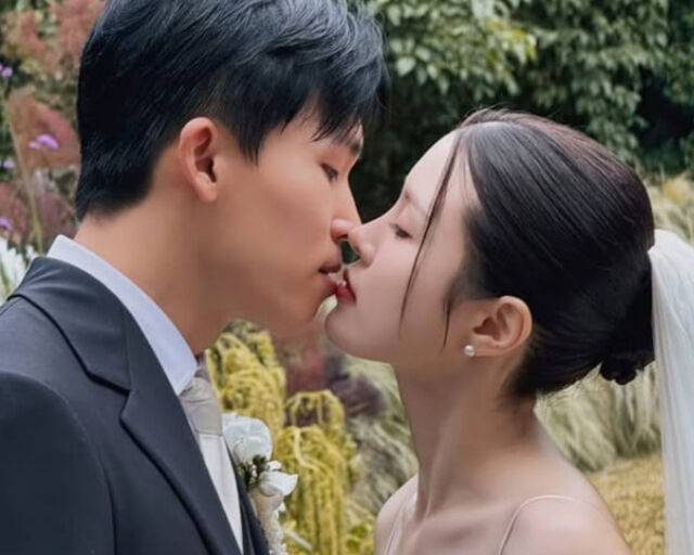 이광기의 딸과 국가대표 축구선수 정우영이 결혼식을 올렸다. / 정종철 SNS