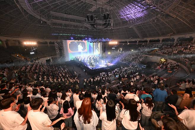 14일, 서울 중구 장충체육관에서 열린 '2025 더 홀리 스피릿 페스티벌'