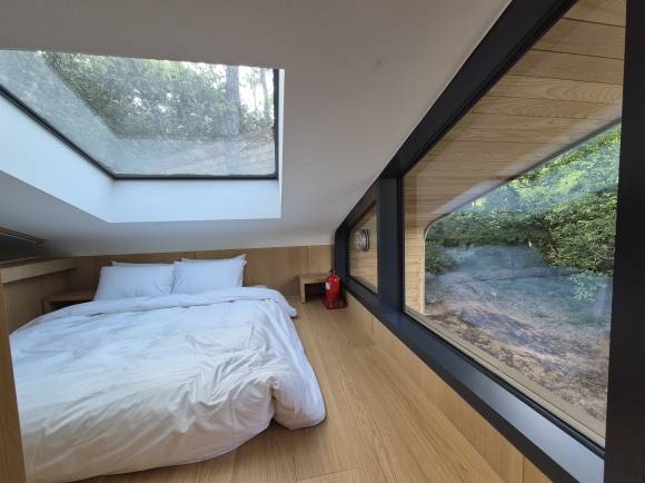 수락휴 트리하우스의 다락방.  서유미 기자