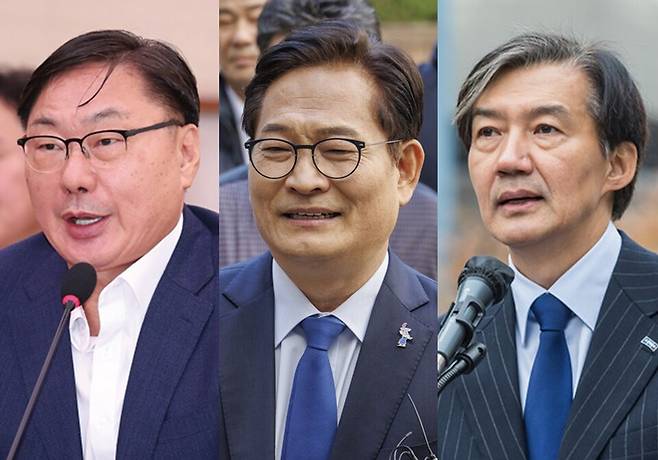 왼쪽부터 이화영 전 경기도 평화부지사, 송영길 소나무당 대표, 조국 전 조국혁신당 대표 ⓒ연합뉴스