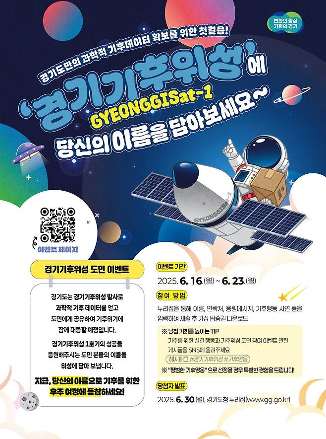 경기기후위성 도민참여 이벤트 [경기도 제공. 재판매 및 DB 금지]