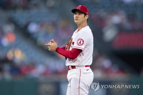 에인절스에서 투수로 마운드에 등판했던 오타니 [게티이미지/AFP=연합뉴스]