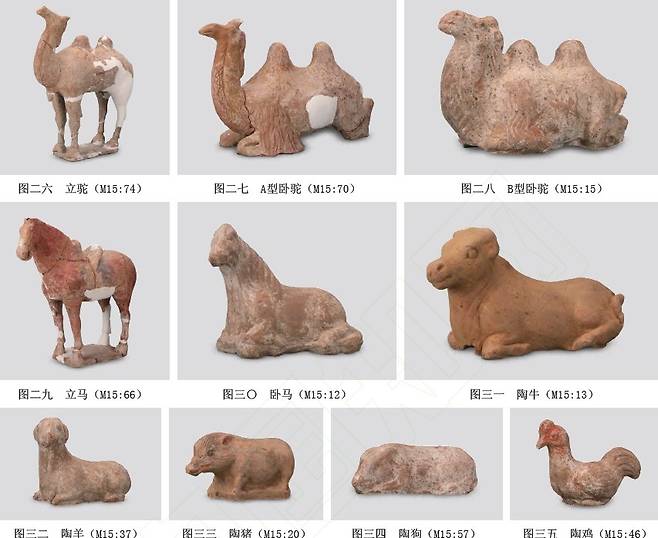 다양한 출토 유물  중국 산시성(陝西省) 고고연구원이 발표한 발굴 조사 보고서 내용 [김영관 교수 제공. 재판매 및 DB 금지]