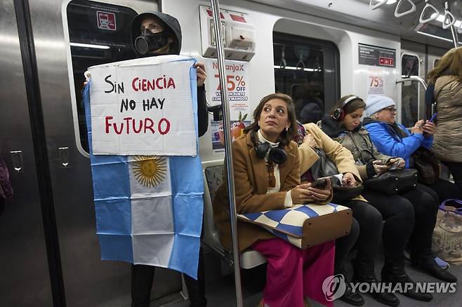 아르헨티나 지하철 [AP 연합뉴스 자료사진, 재판매 및 DB 금지]