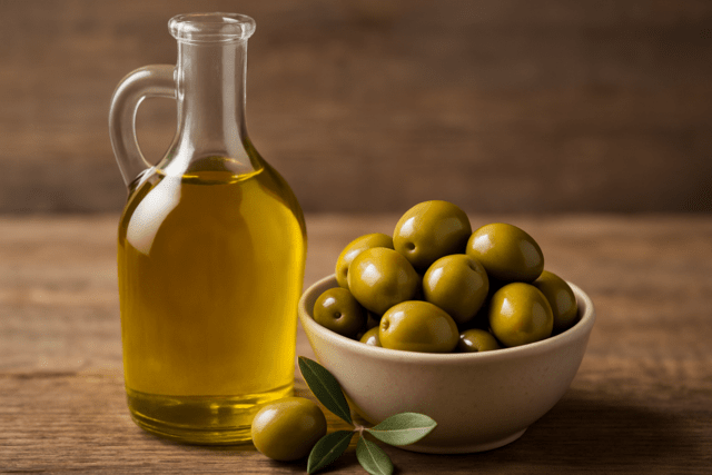 건강한 오일로 알려진 올리브 오일도 많이 먹으면 비만을 유발할 수 있다 | 출처 : ChatGPT