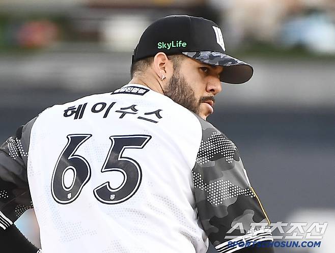 11일 수원 KT위즈파크에서 열린 롯데-KT전. KT 선발투수 헤이수스가 투구하고 있다. 수원=정재근 기자 cjg@sportschosun.com/2025.6.11/