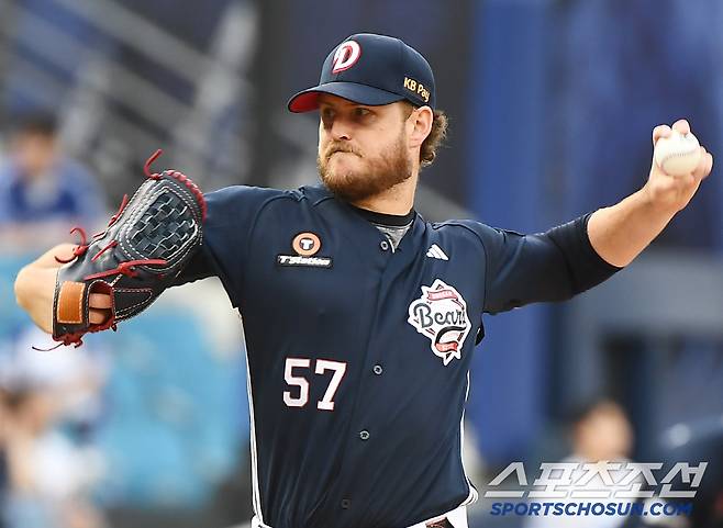 17일 대구 라이온즈파크에서 열린 두산-삼성전. 선발투수 두산 콜어빈이 투구하고 있다. 대구=정재근 기자 cjg@sportschosun.com/2025.6.17/