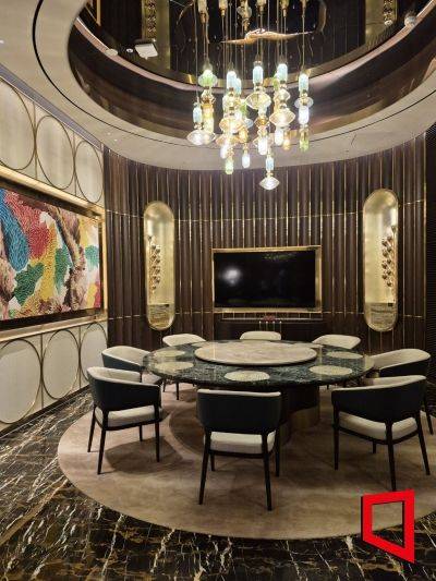 인스파이어 엔터테인먼트 리조트 내 '빌라' 객실의 다이닝룸. 김흥순 기자