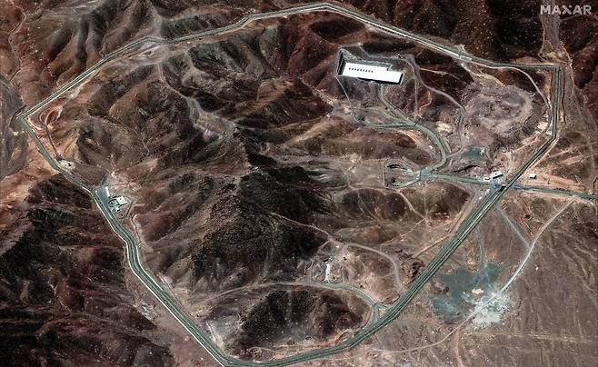 이란 포르도 핵 시설 위성사진. /사진=AFP